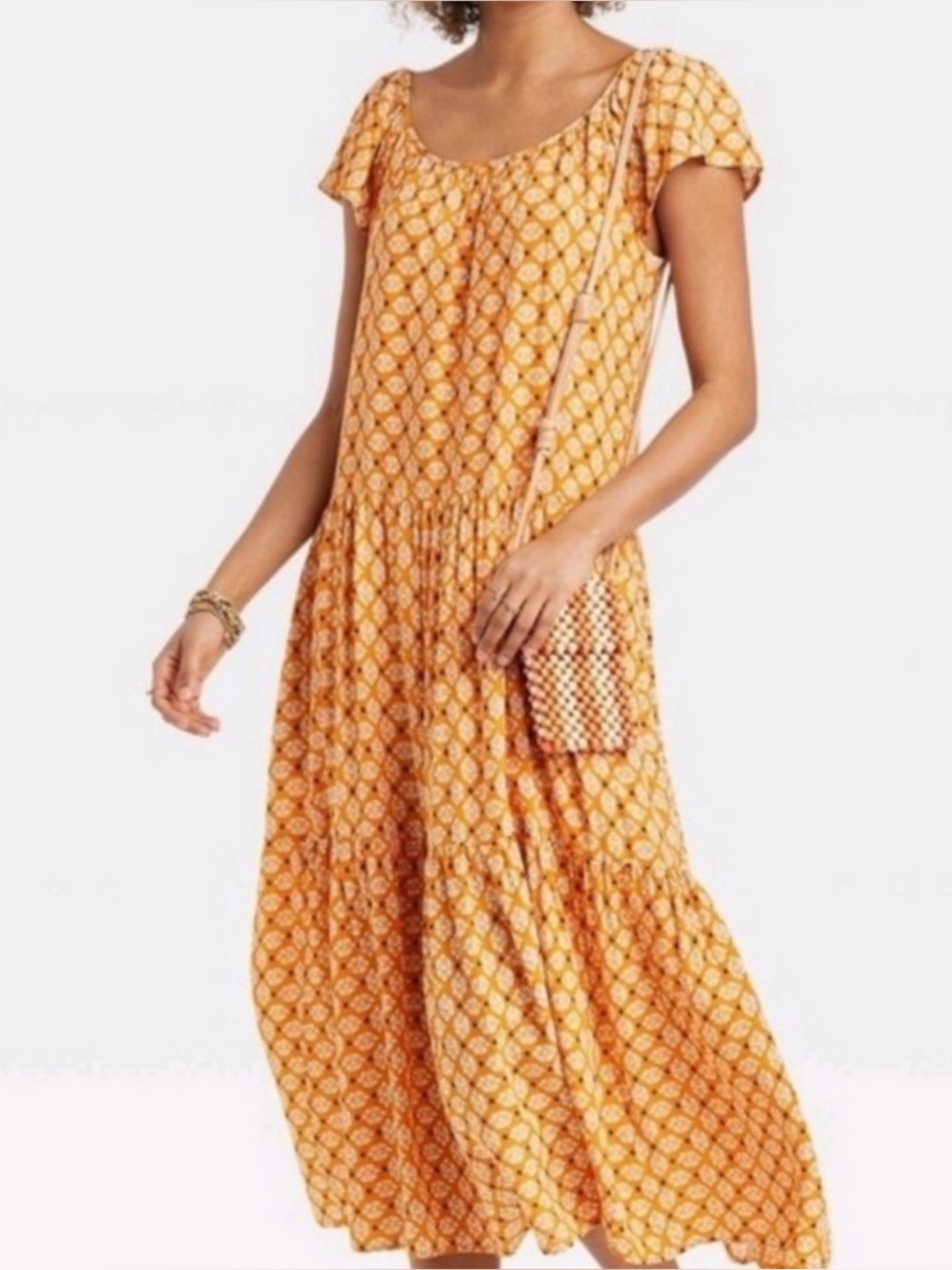 Knox Rose Orange Printed Maxi Dress